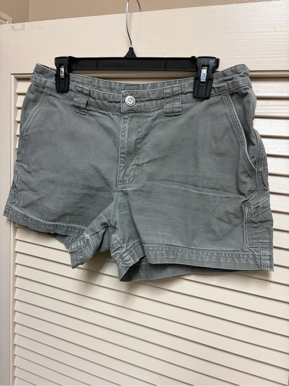 Patagonia Womens Shorts 8 Gray Organic Cotton Hiking Outdoor Utility Gorpcore - Picture 16 of 16
